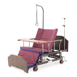 Кровать механическая Med-Mos E-45A (ММ-5124Н-10) с боковым переворачиванием туалетным устройством и функцией кардиокресло