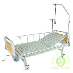 Кровать медицинская функциональная c механическим приводом (Сигма-17) в комплекте с матрасом
