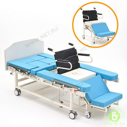 MET INTEGRA Механическая функциональная медицинская кровать с интегрированным креслом-каталкой