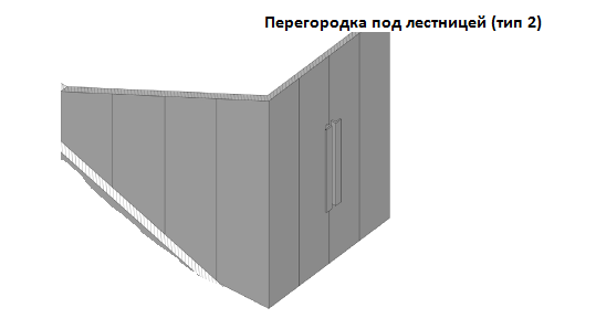 Перегородка под лестницей (тип 2)