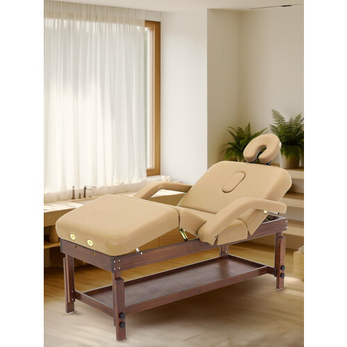 Стол массажный стационарный с рамой из бука NOVOKOM KMM0A коричневый