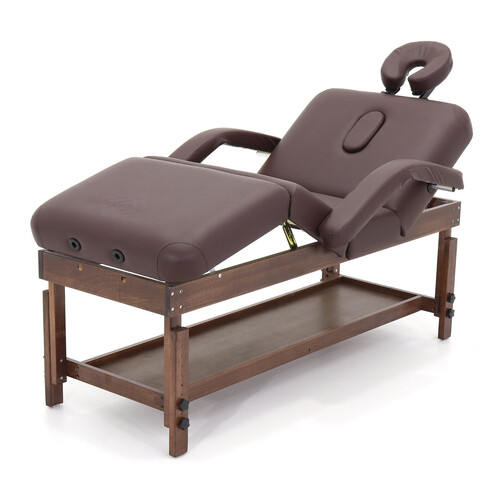 Стол массажный стационарный с рамой из бука NOVOKOM KMM0A коричневый