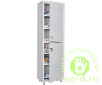 Шкаф медицинский металлический одностворчаатый HILFE МД 1 1650/SS