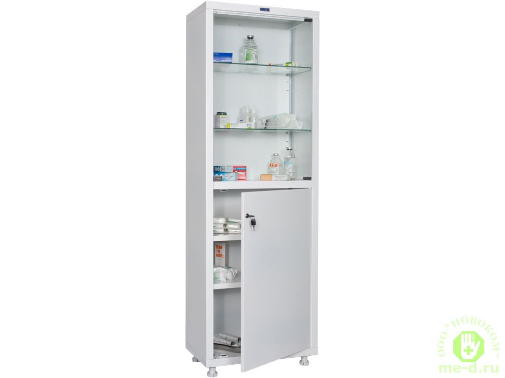 Шкаф металлический стекло - металл HILFE МД 1 1760 R