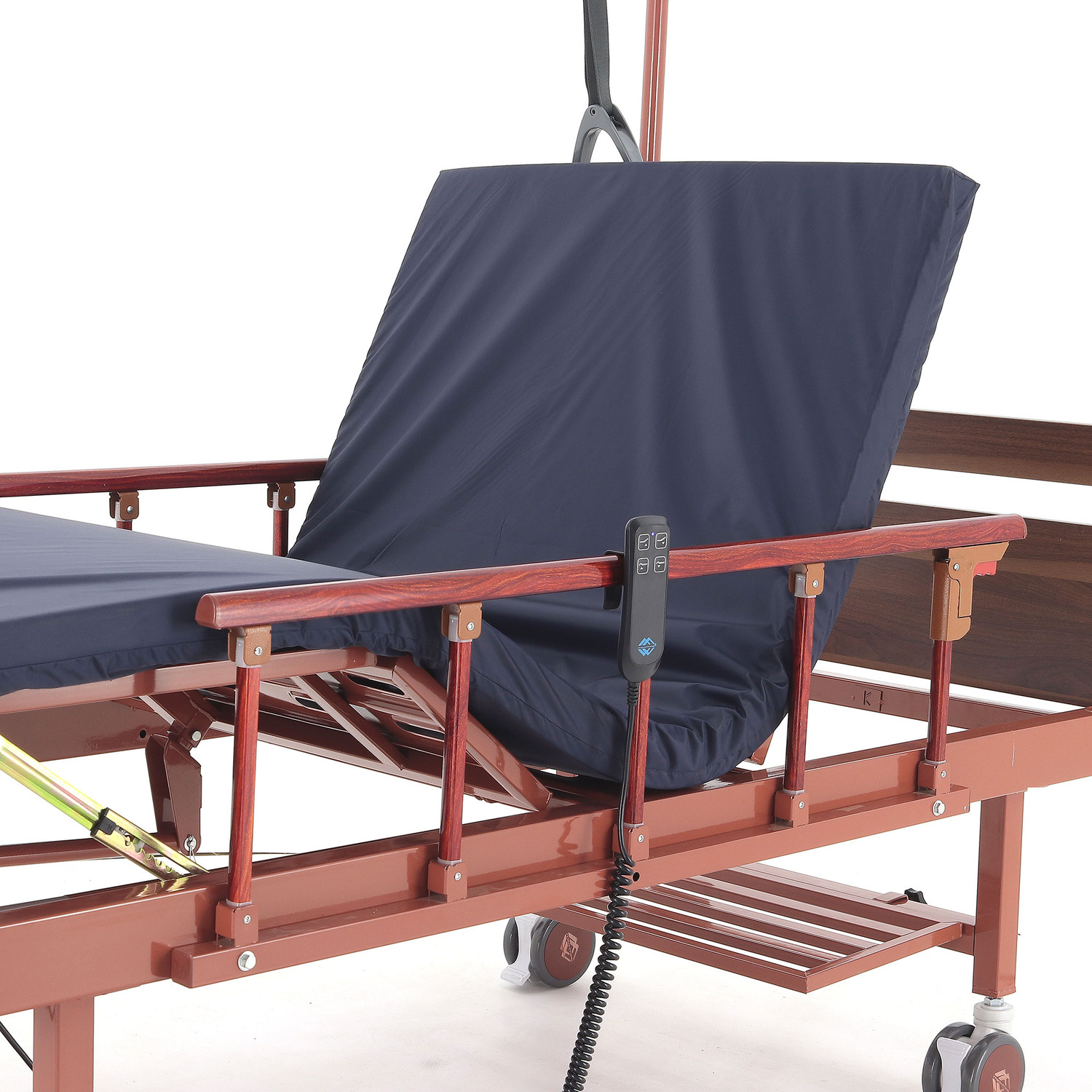 Кровать медицинская для лежачих больных с электроприводом, домашняя DB-7 (МЕ-2028Д-00) (2 функции) коричневый