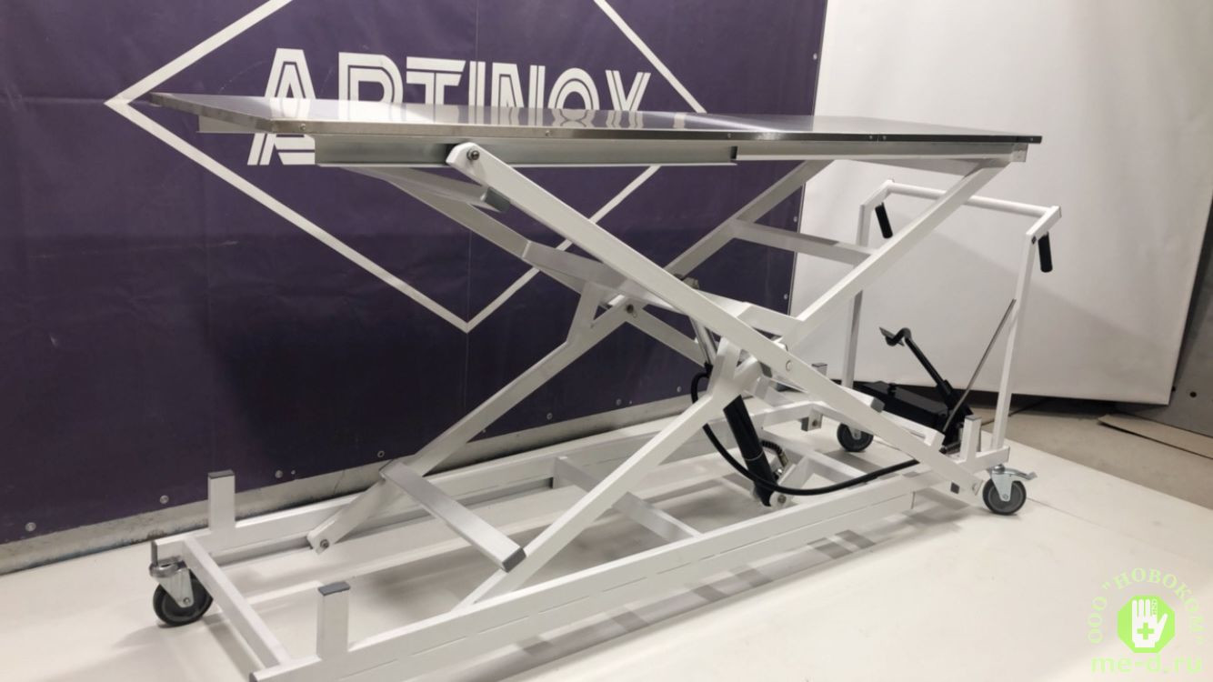 AR-A82.1 Тележка подъемная гидравлическая для перевозки трупов с плоским несъемным ложе