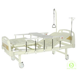 Медицинская кровать Е-8 MM-118ПЛН (2 функции) ЛДСП с полкой и обеденным столиком