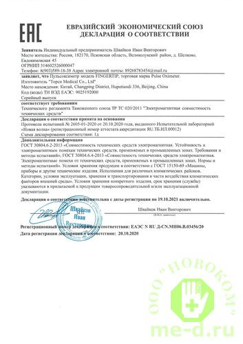 Пульсоксиметр FingertipPulseOximeter