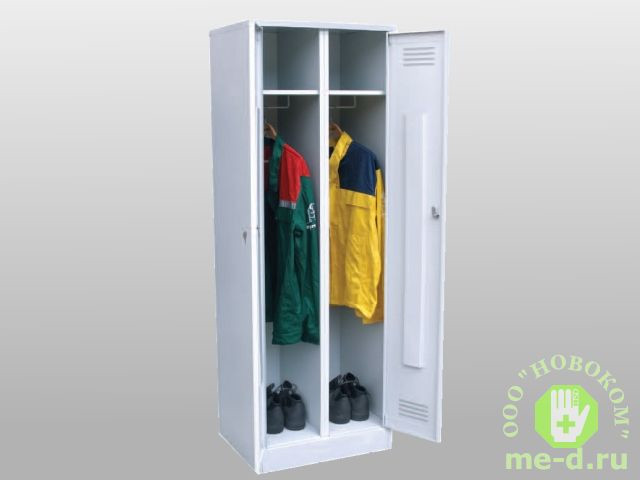 Шкаф металлический для одежды двухстворчатый ШМО-2-М