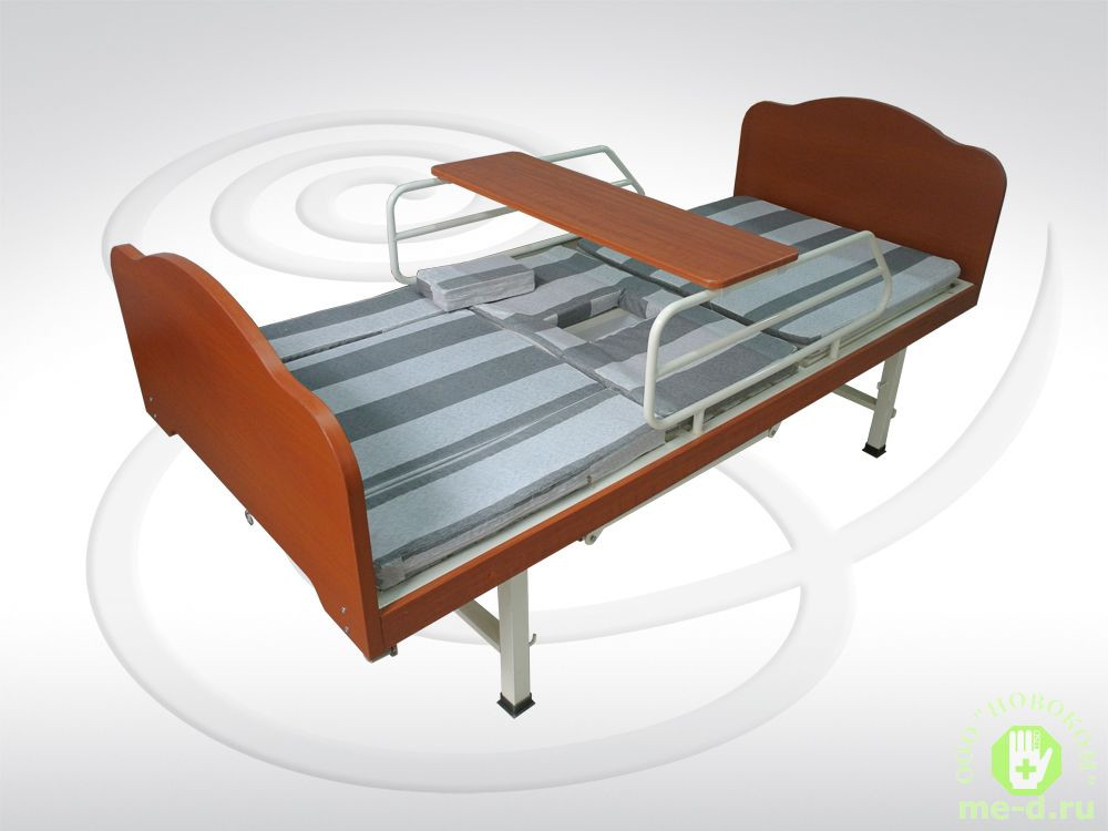 Деревянная механическая кровать с туалетным устройством серии 