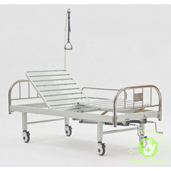 Кровать медицинская функциональная c механическим приводом легкосъемными боковыми ограждениями