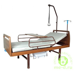Кровать функциональная медицинская 3-х секционная механическая с санитарным оснащением DHC FF-3 без роликов